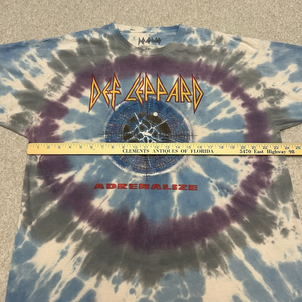 Def Leppard T Shirt Mens XL Graphic TieDye Adrenalize Thrashed Grunge Modern - Picture 6 of 9